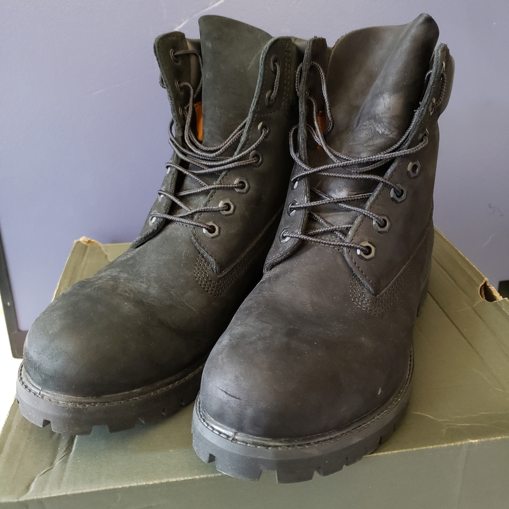 Timberland Premium 6in waterproof black nubuck